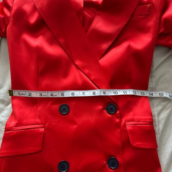 Milly Double Breasted Tuxedo Mini Dress Blazer See Measurements - Picture 4 of 10